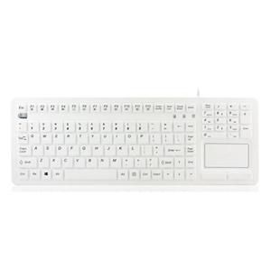 Adesso SlimTouch 270 - Antimicrobial Waterproof Touchpad Keyboard (White) - ONLINE ONLY