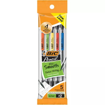 MECH PENCIL .7MM 5PK BIC - New (SKU: 39179)