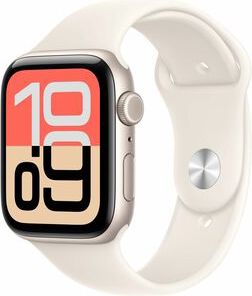 Apple Watch SE 3 GPS + Cellular 44mm Starlight Aluminum Case with Starlight Sport Band - S/M